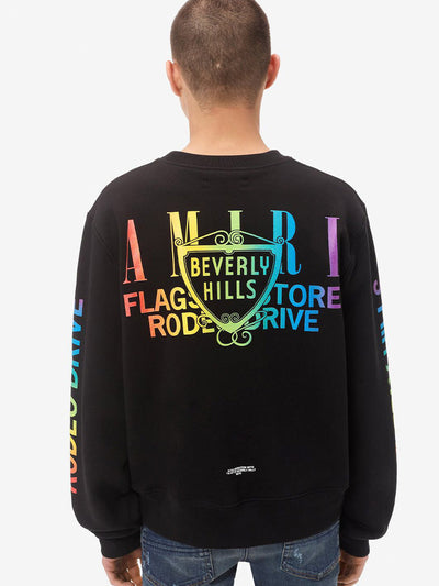 Amiri – Exklusives, bedrucktes Beverly Hills-Sweatshirt in Schwarz