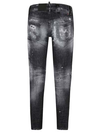 Dsquared2 – Special Delivery – Zerrissene Jeans in Schwarz