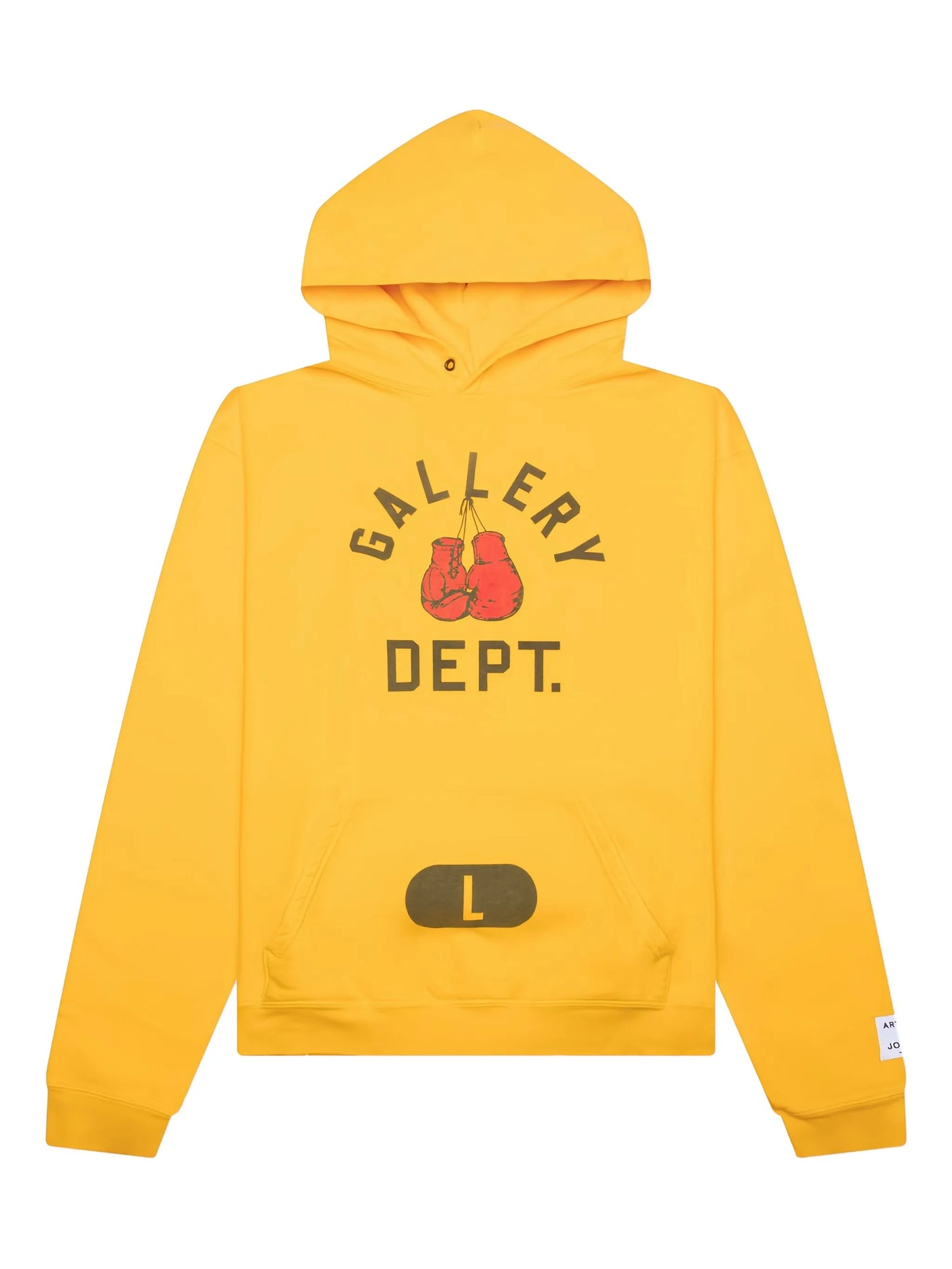Gallery Dept – Gelber Kapuzenpullover mit Box-Merch