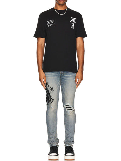 Amiri – Wes Lang – Jeans mit Reaper-Logo in Clay Indigoblau