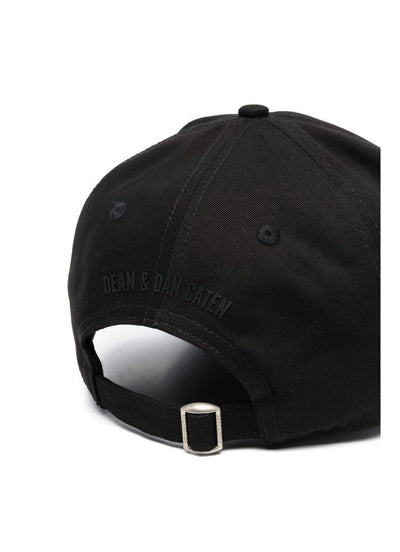 Dsquared2 – Schwarze Ceresio 9-Logokappe in Schwarz