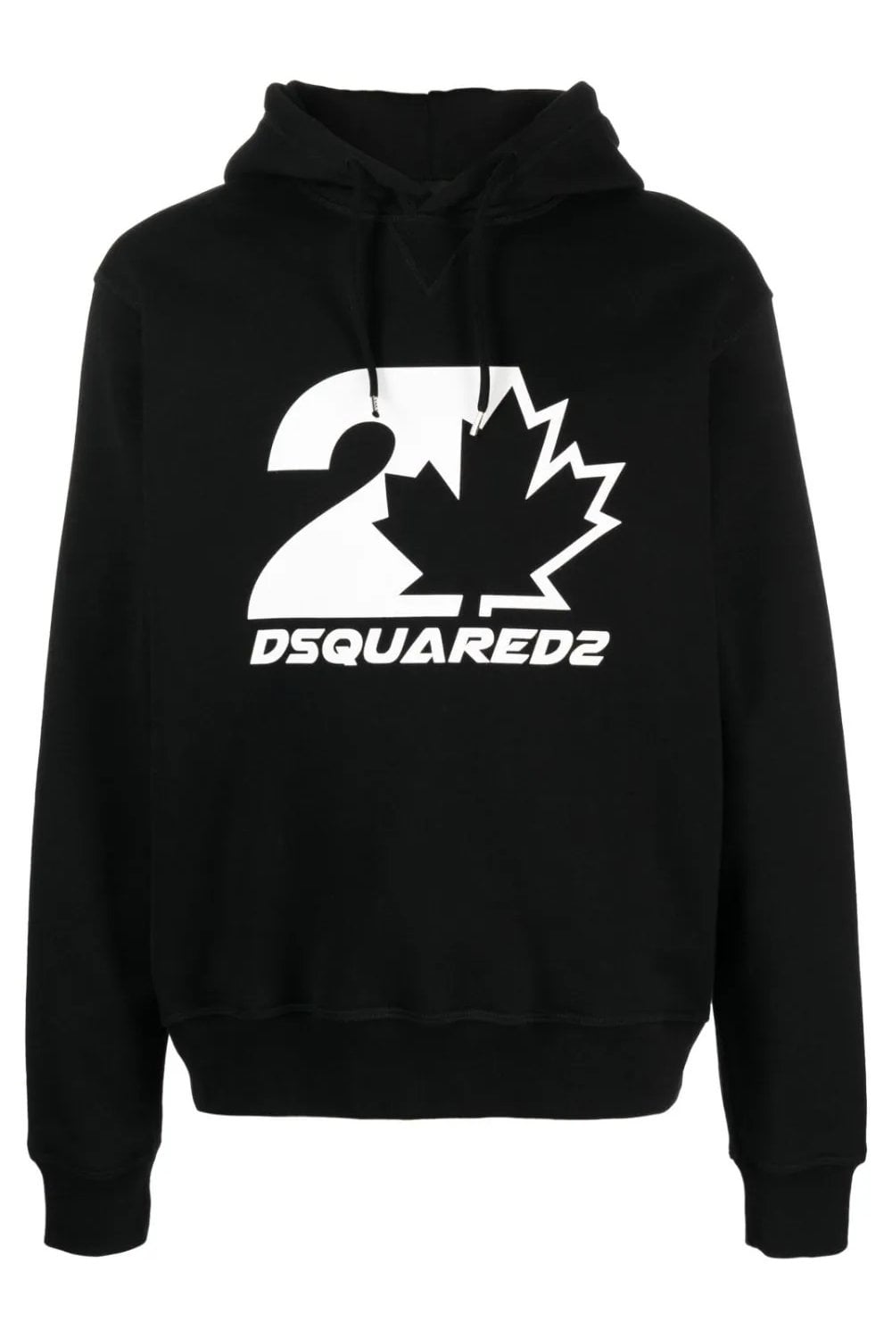 Dsquared2 Cool Fit Ahornblatt-Hoodie Schwarz