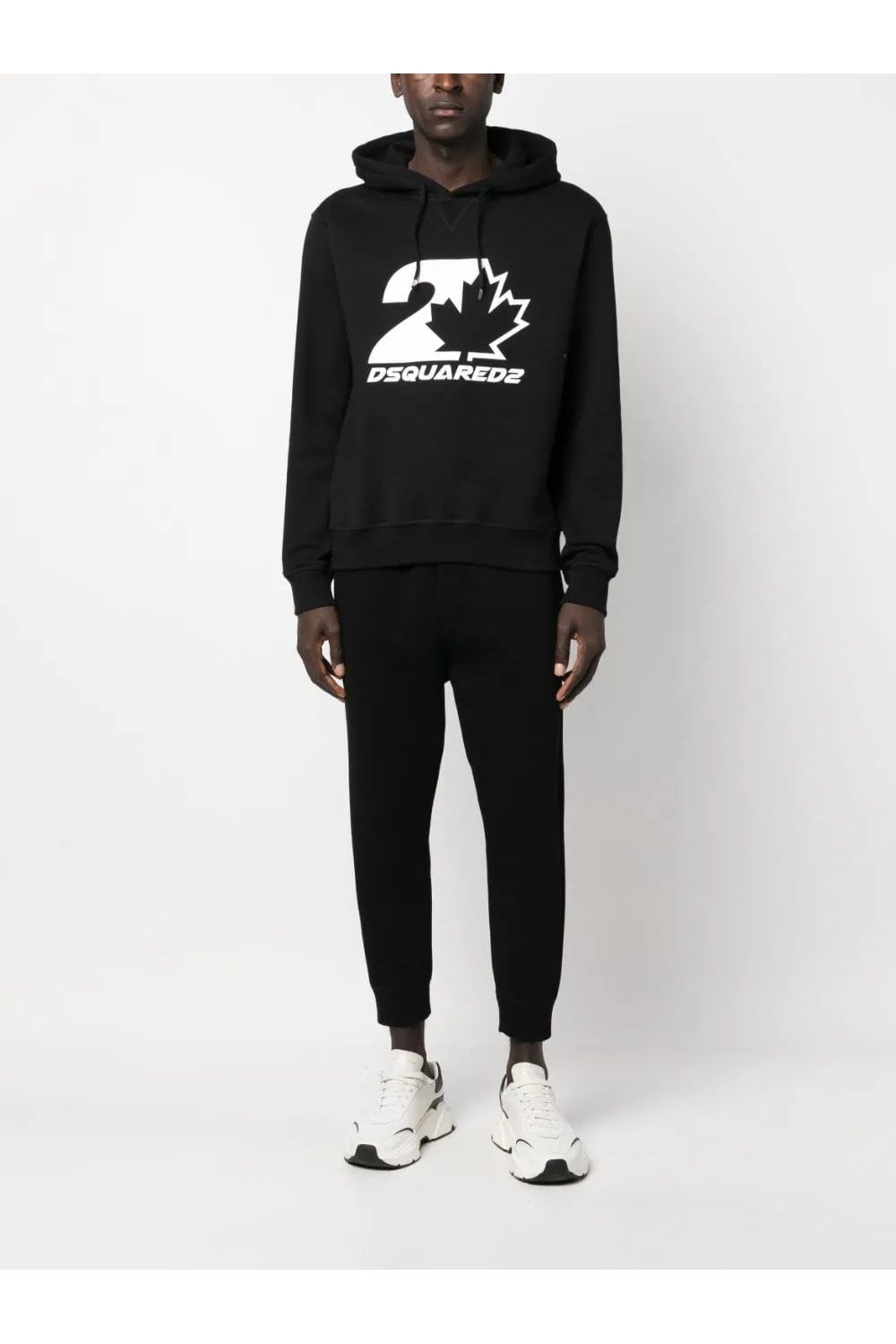 Dsquared2 Cool Fit Ahornblatt-Hoodie Schwarz