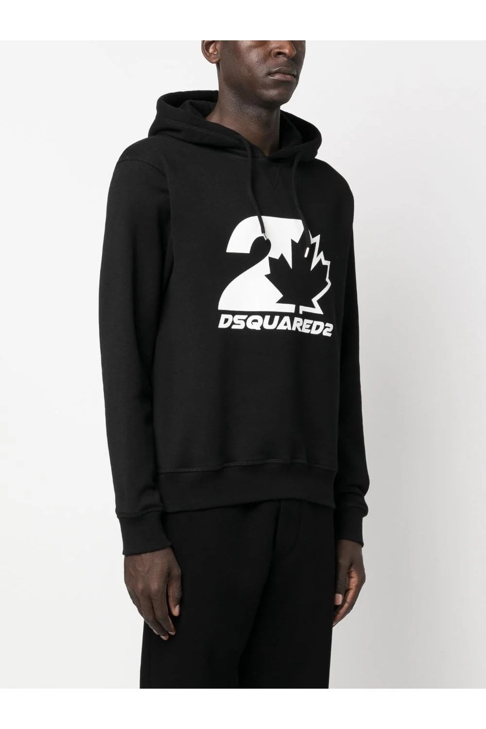 Dsquared2 Cool Fit Ahornblatt-Hoodie Schwarz