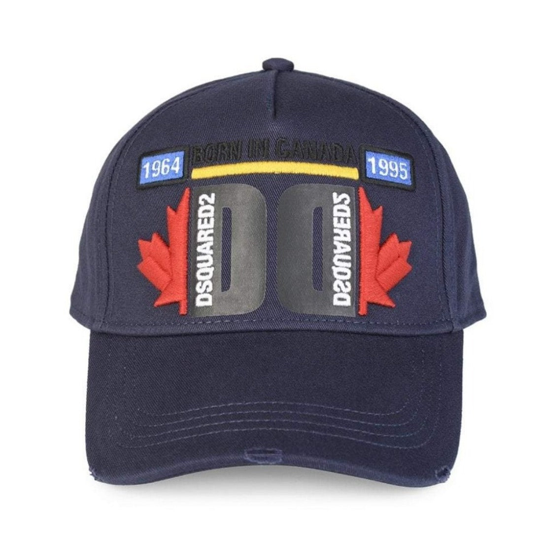 Dsquared2 – DD – Baseballkappe mit Ahornblatt-Motiv in Marineblau