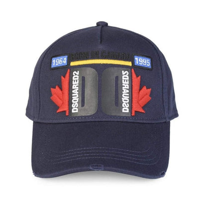 Dsquared2 – DD – Baseballkappe mit Ahornblatt-Motiv in Marineblau