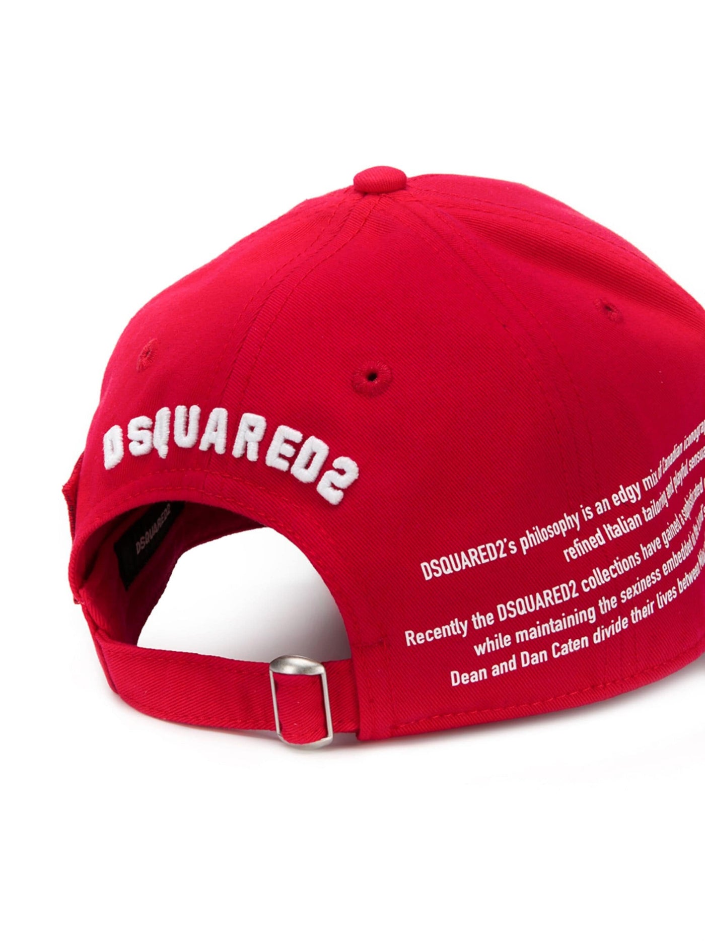 Dsquared2 – Rote Baseballkappe mit ICON-Stickerei
