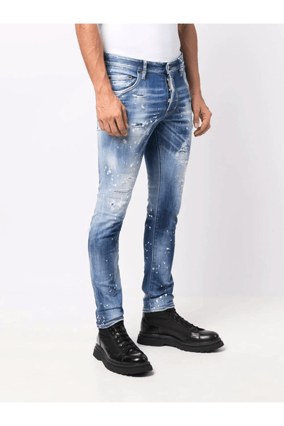 Dsquared2 Medium Spotty Wash Super Twinky Jeans Blau