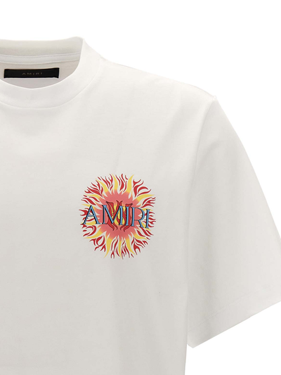 Amiri – Weißes T-Shirt mit Sonnenlogo