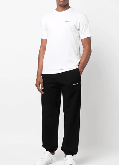Off-White – Schmale Jogginghose mit Wellenkontur in Schwarz