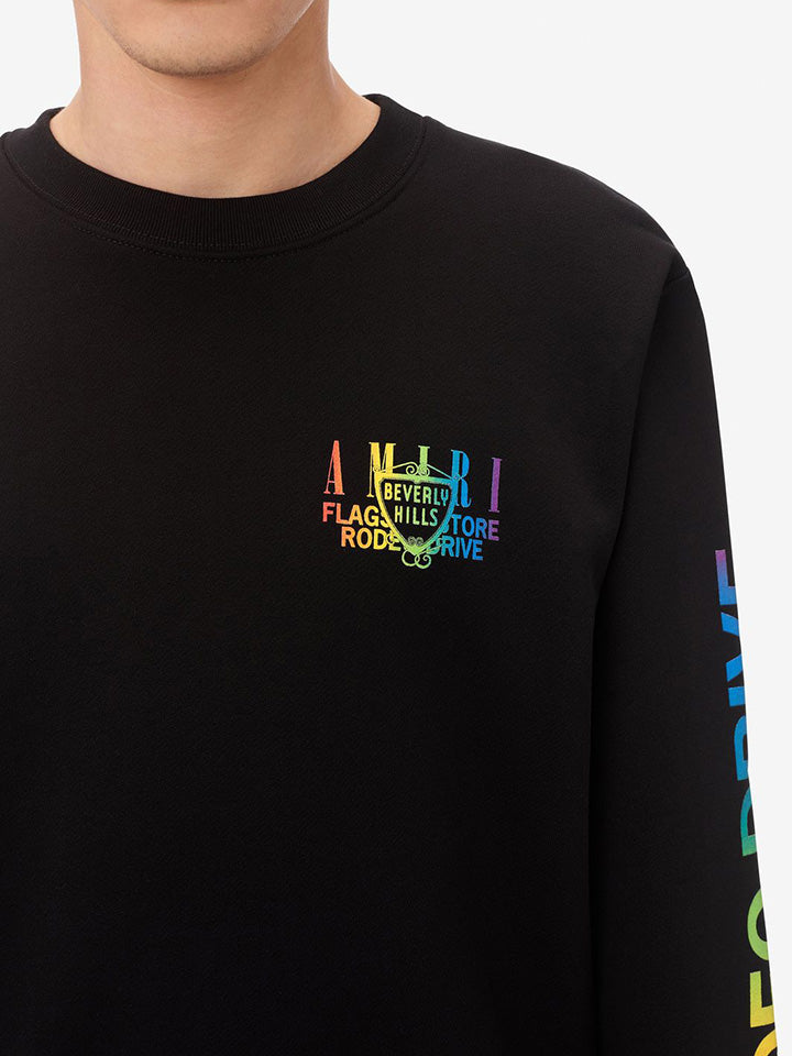 Amiri – Exklusives, bedrucktes Beverly Hills-Sweatshirt in Schwarz