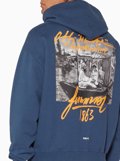 Off-White – Impressionism 99 – Kapuzenpullover in Marineblau