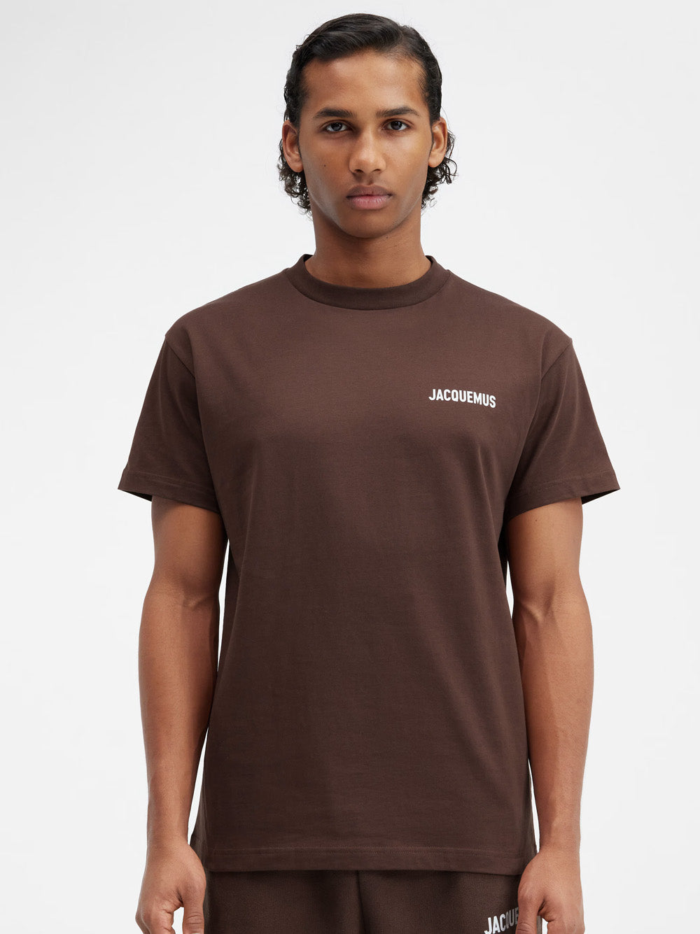 Jacquemus – T-Shirt mit Le-Logo-Print in Braun
