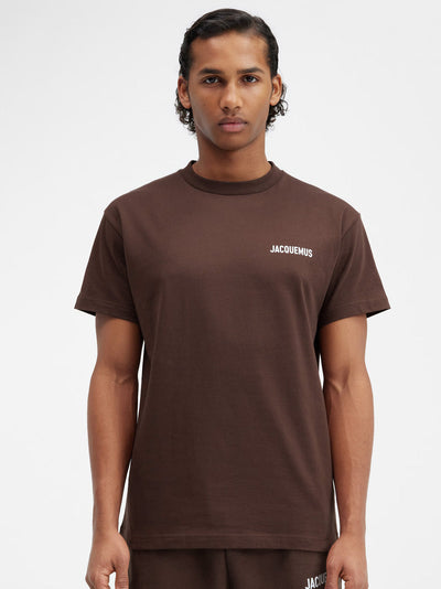 Jacquemus – T-Shirt mit Le-Logo-Print in Braun
