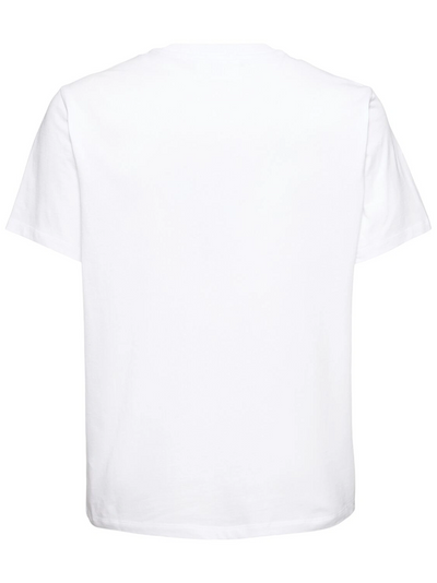 Ami Paris – Ami De Coeur – Weißes T-Shirt mit gesticktem Logo in Weiß
