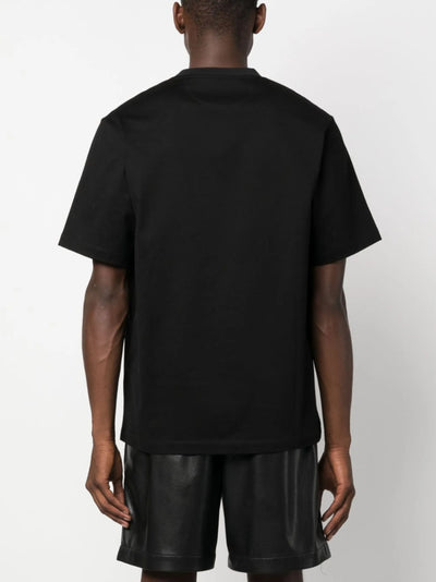 Fendi – Oversize-T-Shirt mit FF-Monogrammtasche in Schwarz