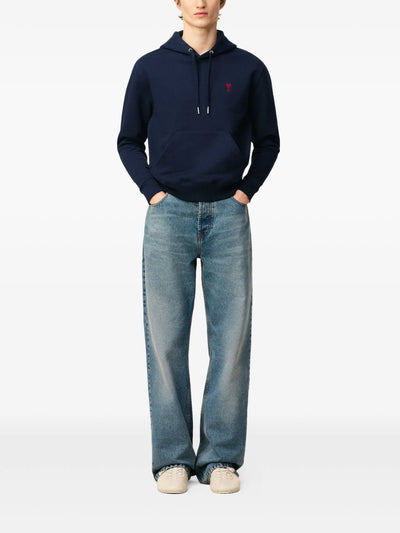 Ami Paris de Coeur Kapuzenpullover in Marineblau