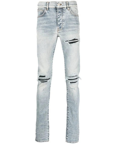 Amiri – MX1 – Zerrissene Jeans in Stone Indigo-Waschung in Blau