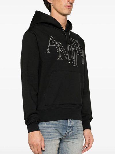 Amiri – Kapuzenpullover mit versetztem Logo in Schwarz