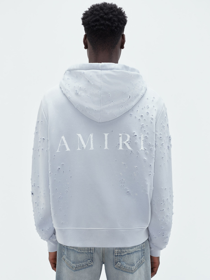 Amiri – Washed MA Shotgun-Kapuzenpullover in Grau