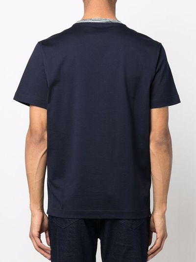 Missoni – T-Shirt mit gesticktem Logo in Marineblau