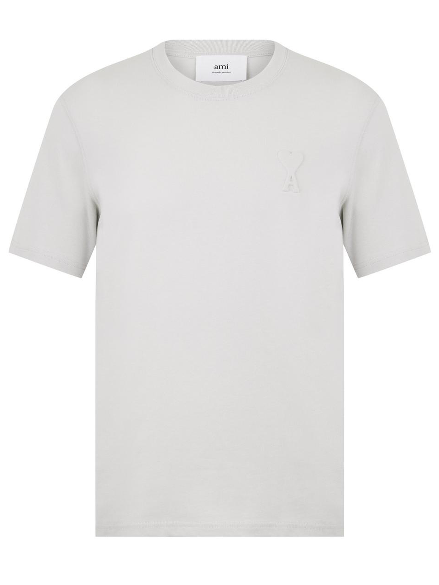 Ami Paris De Coeur – Weißes T-Shirt mit geprägtem Logomotiv