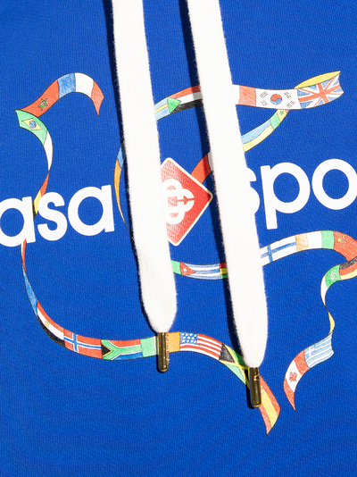Casablanca Sport Logo Hoodie Blau
