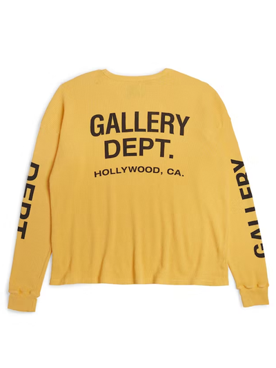Gallery Dept – Langärmliges Thermo-T-Shirt in Gelb