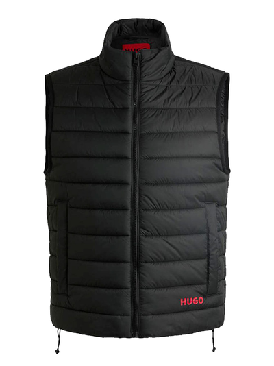 Hugo Boss – Gefütterte Weste „Brentino2341“ in Schwarz