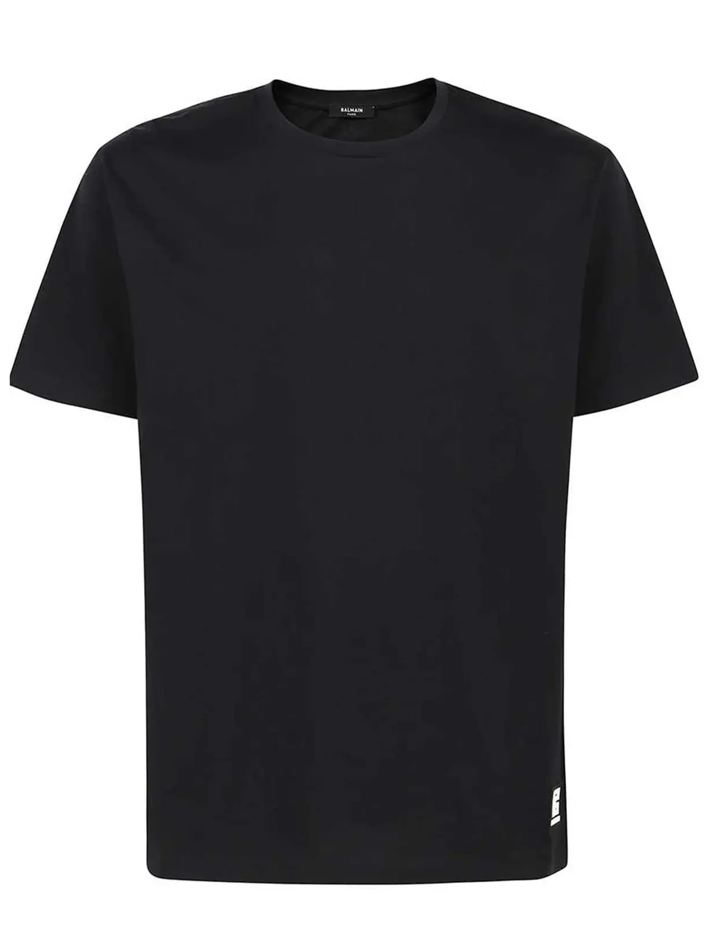 Balmain – Oversize-T-Shirt mit Logo-Aufdruck auf der Rückseite in Schwarz