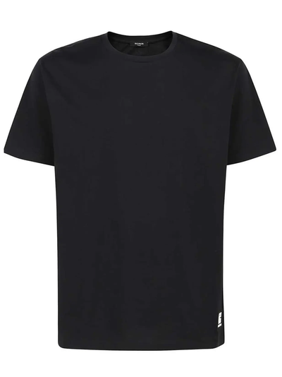 Balmain – Oversize-T-Shirt mit Logo-Aufdruck auf der Rückseite in Schwarz