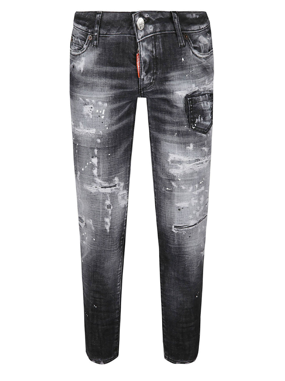 Dsquared2 – Special Delivery – Zerrissene Jeans in Schwarz