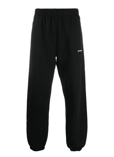 Off-White – Schmale Jogginghose mit Wellenkontur in Schwarz