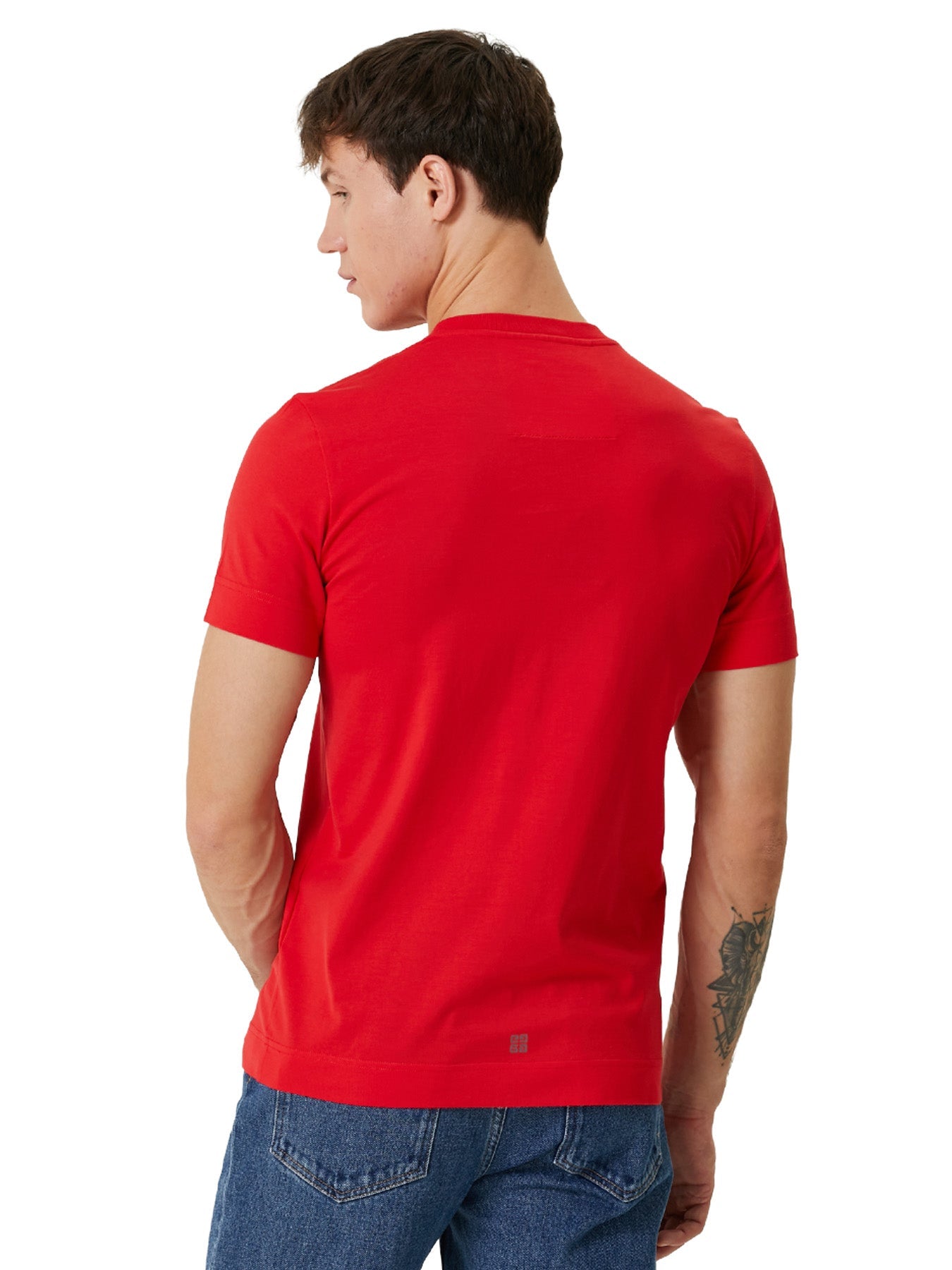 Givenchy – Schmal geschnittenes T-Shirt mit 4G-Sternen in Rot