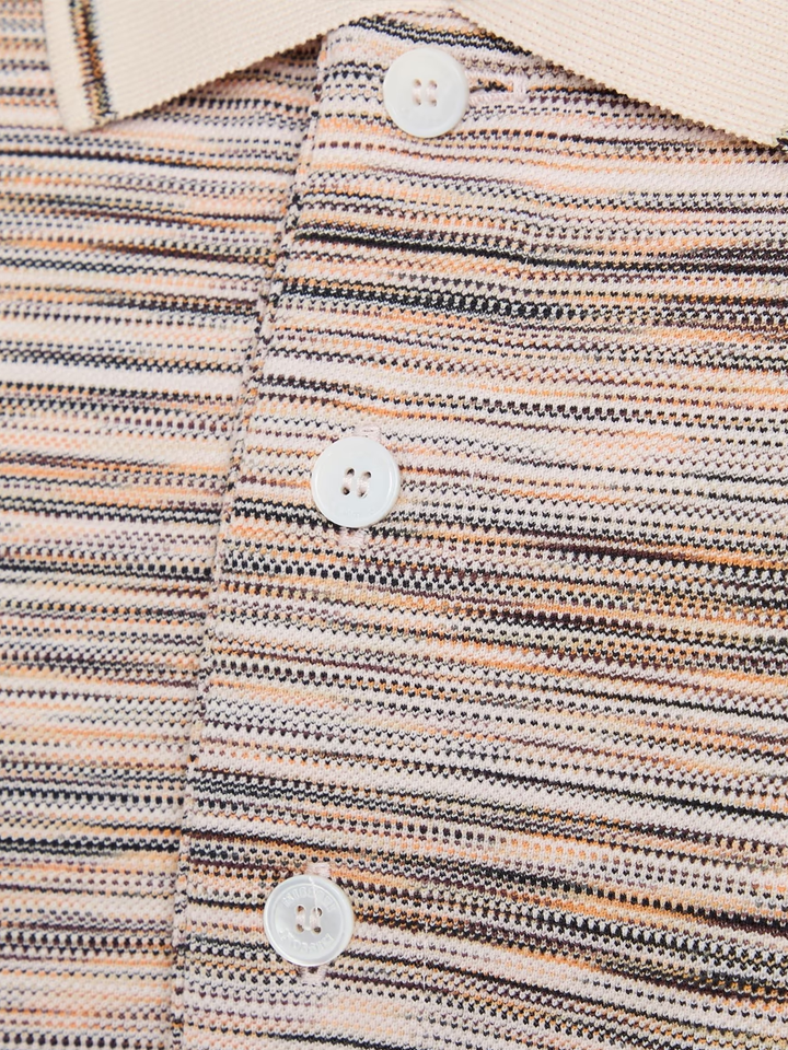 Missoni Space Dyed Poloshirt in Orange Beige