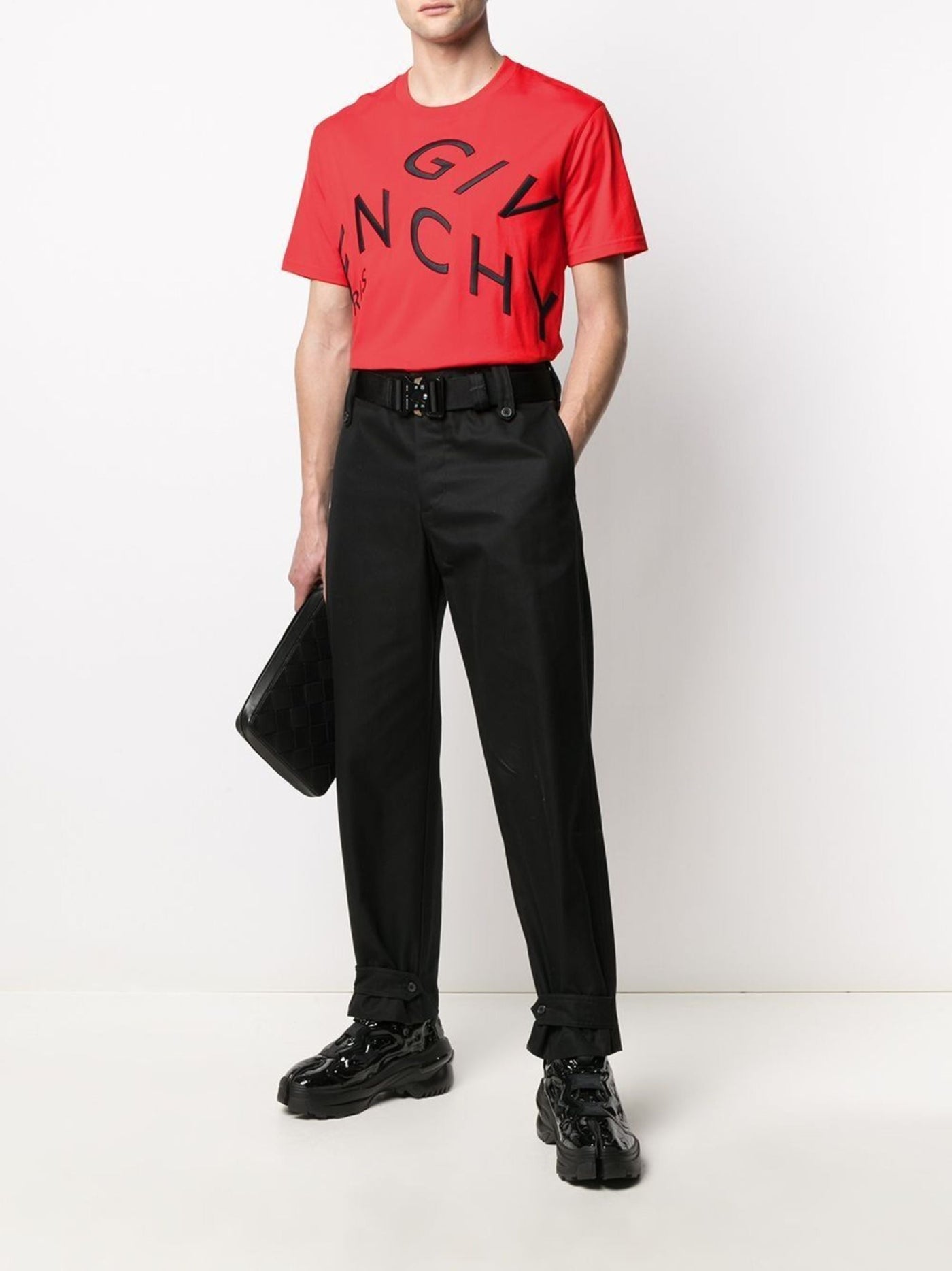 Givenchy – Refracted – Oversize-T-Shirt mit gesticktem Logo in Rot