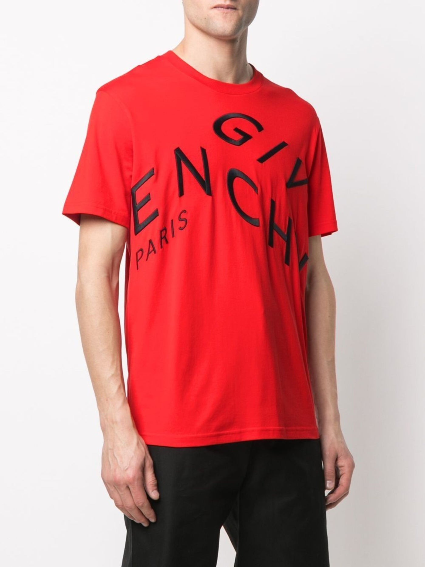 Givenchy – Refracted – Oversize-T-Shirt mit gesticktem Logo in Rot