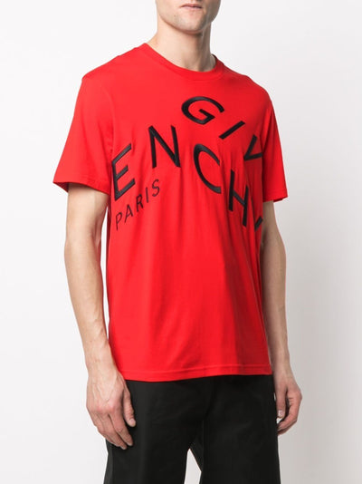 Givenchy – Refracted – Oversize-T-Shirt mit gesticktem Logo in Rot