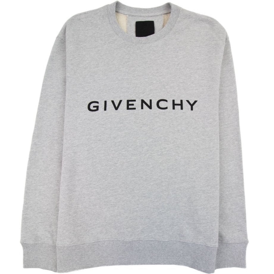 Givenchy – Schmal geschnittenes Sweatshirt „Archetype“ aus Fleece in Hellgrau