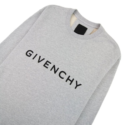 Givenchy – Schmal geschnittenes Sweatshirt „Archetype“ aus Fleece in Hellgrau