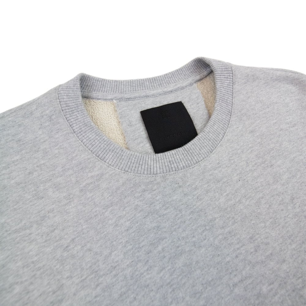 Givenchy – Schmal geschnittenes Sweatshirt „Archetype“ aus Fleece in Hellgrau