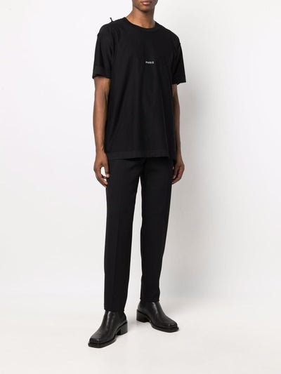 Givenchy – Oversize-T-Shirt mit Reverse-Paris-Logoprint in Schwarz
