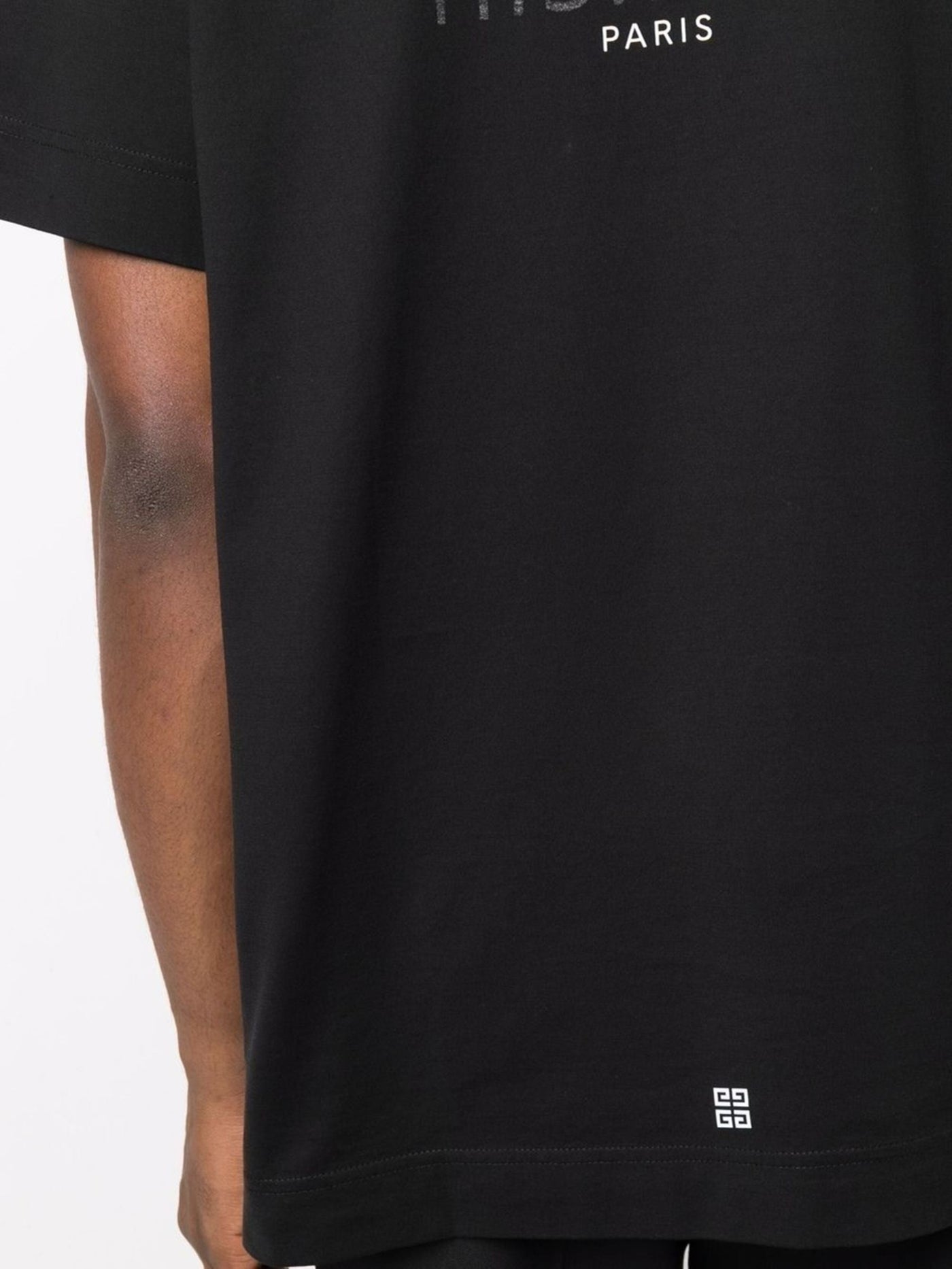 Givenchy – Oversize-T-Shirt mit Reverse-Paris-Logoprint in Schwarz