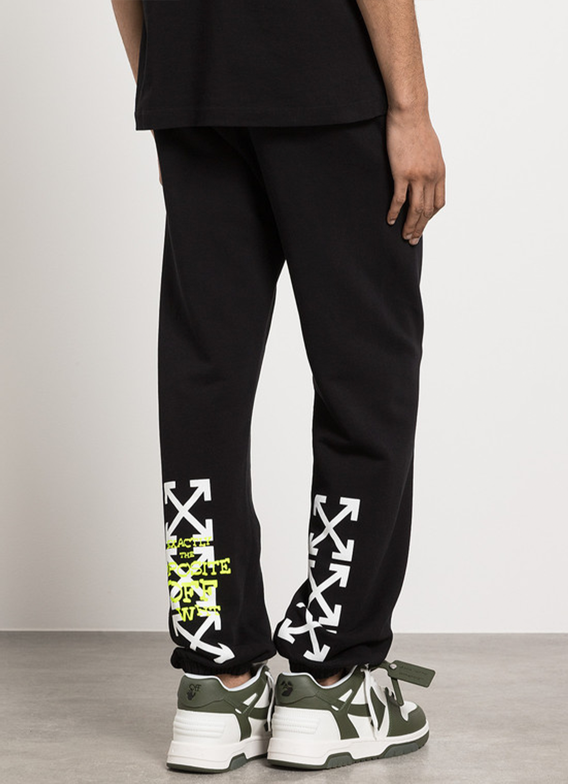 Off-White – Schwarze Jogginghose mit Gegenpfeil-Print