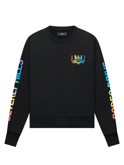 Amiri – Exklusives, bedrucktes Beverly Hills-Sweatshirt in Schwarz