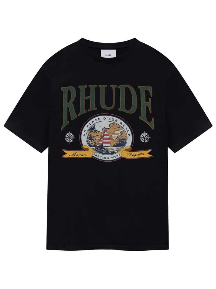 Rhude „Monaco Regatta“-T-Shirt in Schwarz