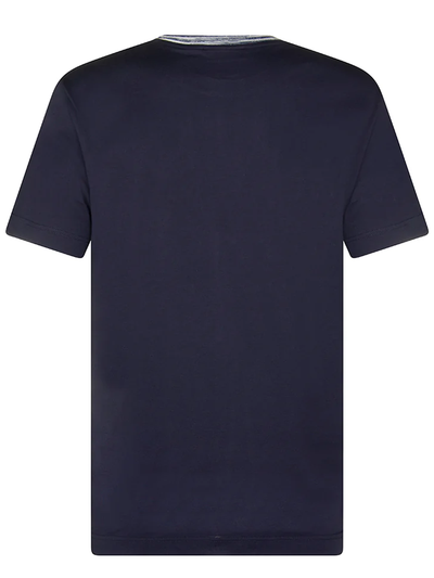Missoni – T-Shirt mit gesticktem Logo in Marineblau