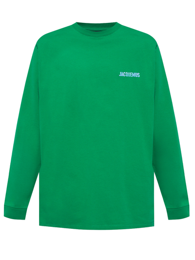 Jacquemus – Langärmliges T-Shirt mit „Le T-Shirt Gelo“-Print in Grün