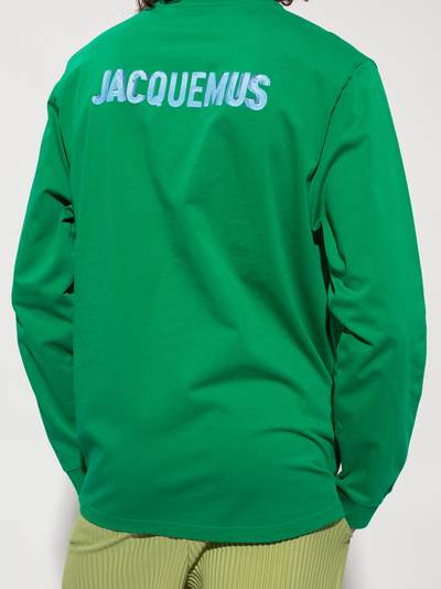 Jacquemus – Langärmliges T-Shirt mit „Le T-Shirt Gelo“-Print in Grün
