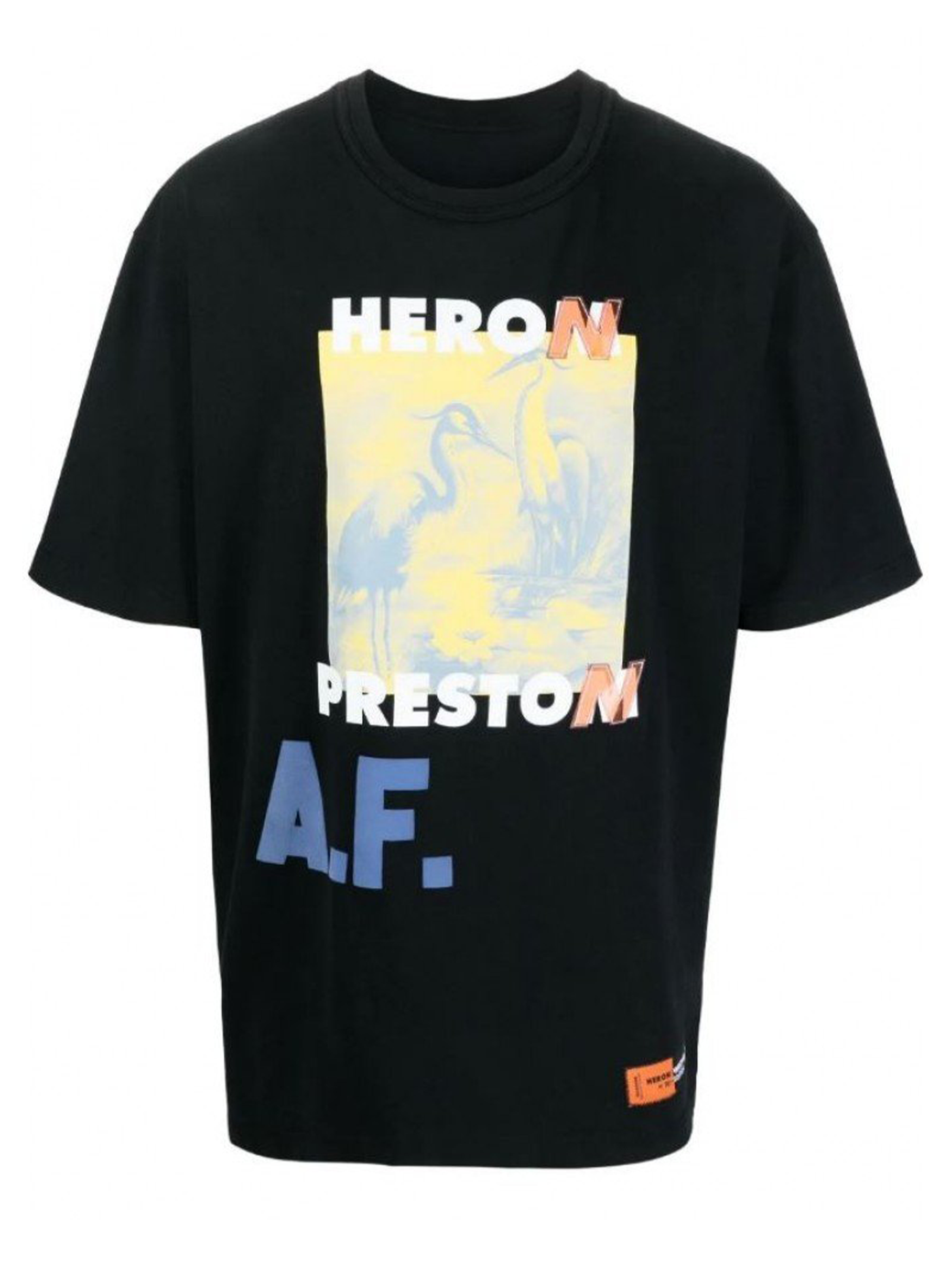 Heron AF – Autorisiertes Heron-T-Shirt mit Aufdruck in Schwarz
